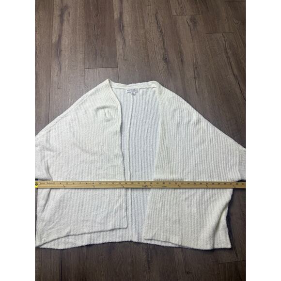 Barefoot Dreams CozyChic Lite Open Front Cardigan White 1X Soft Knit - Picture 5 of 8